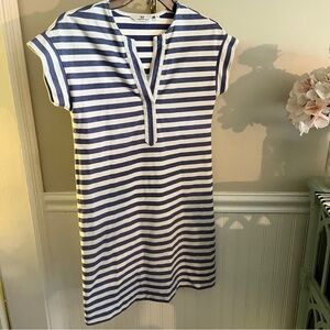 Vineyard Vines Navy and White Striped Shirt Dress XXS